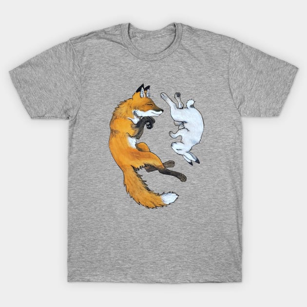 Fox and Rabbit T-Shirt by gingerchan